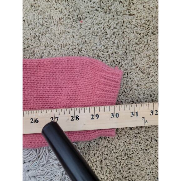 SUNDANCE MERINO WOOL CABLE KNIT  CARDIGAN SWEATER IN ROSE PINK, SZ MEDIUM - Picture 10 of 10